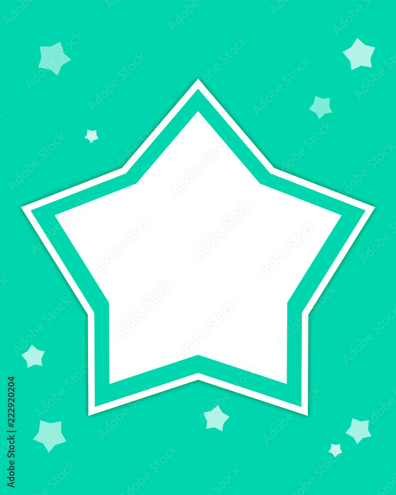 Green star frame greeting card cover Green star frame greeting card cover