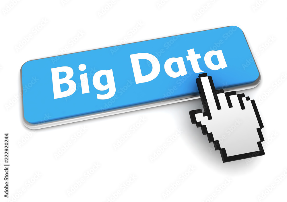 big data button concept 3d illustration big data button concept 3d illustration