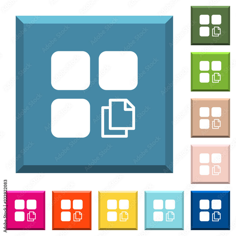 Copy component white icons on edged square buttons Copy component white icons on edged square buttons
