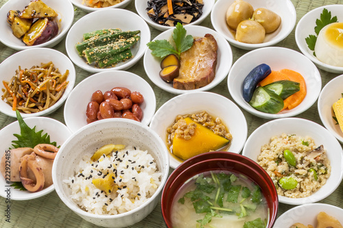 おかずいろいろ Side dishes of rice japanese food