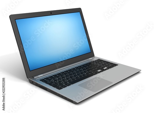 laptop computer single 3d illustration