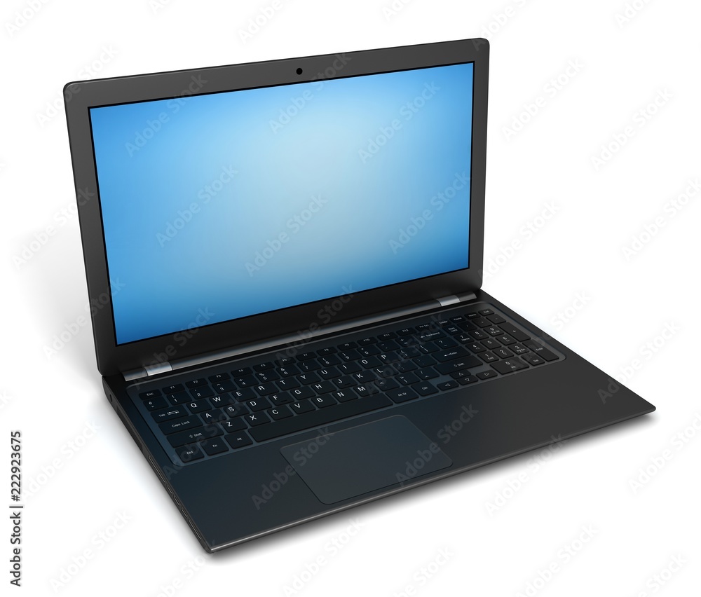 laptop computer single 3d illustration laptop computer single 3d illustration
