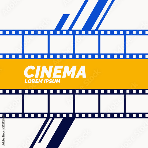 Colorful poster cinema. vector illustration in flat style
