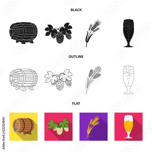 Vector illustration of pub and bar logo. Collection of pub and interior vector icon for stock.
