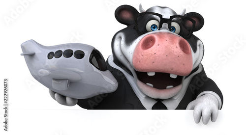 Fun cow - 3D Illustration