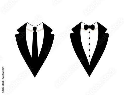 Vector Official Dress Icons Isolated, Men's Jackets.