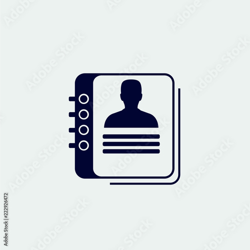 notebook icon, vector illustration