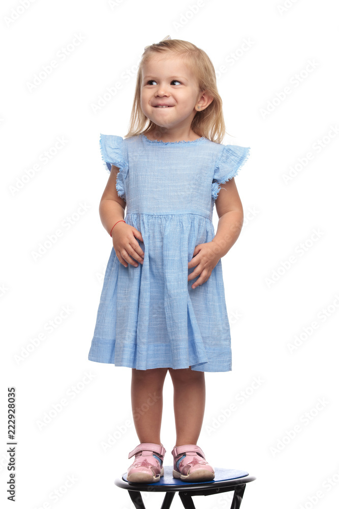 happy little girl is waiting for a reward happy little girl is waiting for a reward