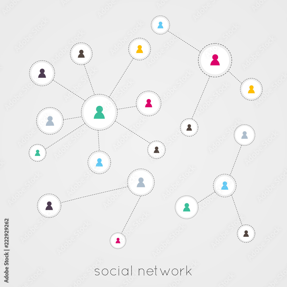 Abstract network with circles. Abstract network with circles.
