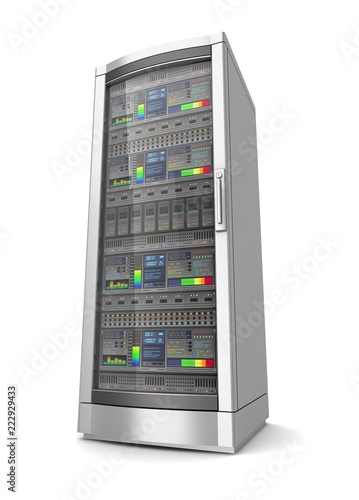 single network workstation server 3d illustration