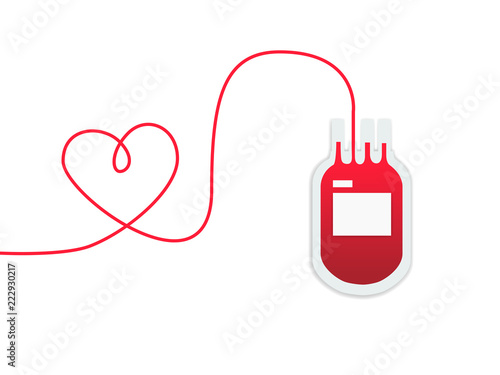 Fotografie, Tablou donate blood for sharing love, blood donation vector