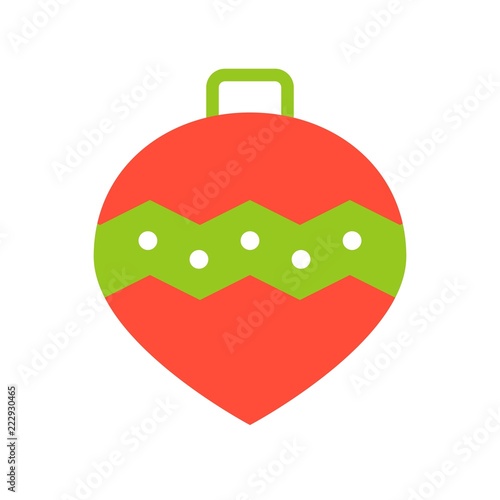 X mas ornament decoration, Merry Christmas filled icon set