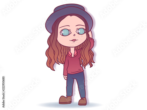 little girl charactor illustration photo