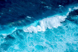Pattern of Ariel view waves. The viewpoints at Kelingking Secret Point Beach, Nusa Penida