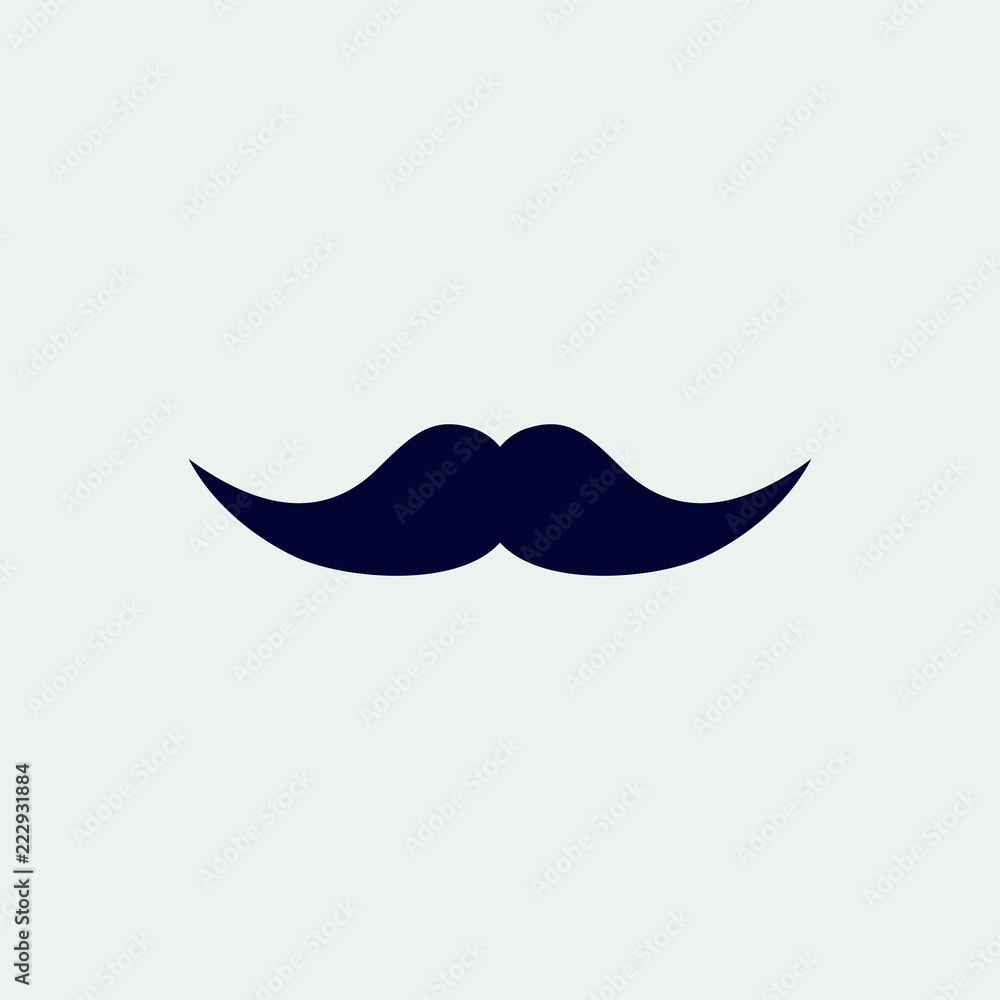 mustache icon, vector illustration. flat icon mustache icon, vector illustration. flat icon