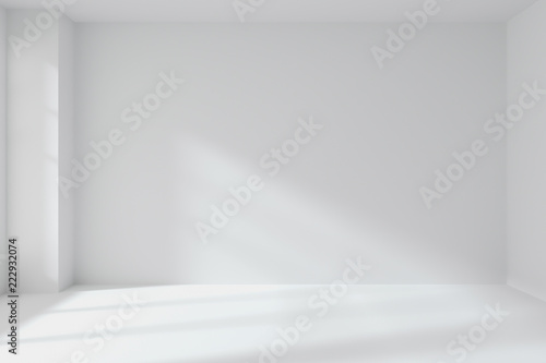 Wallpaper Mural Empty white room wall with corner interior Torontodigital.ca