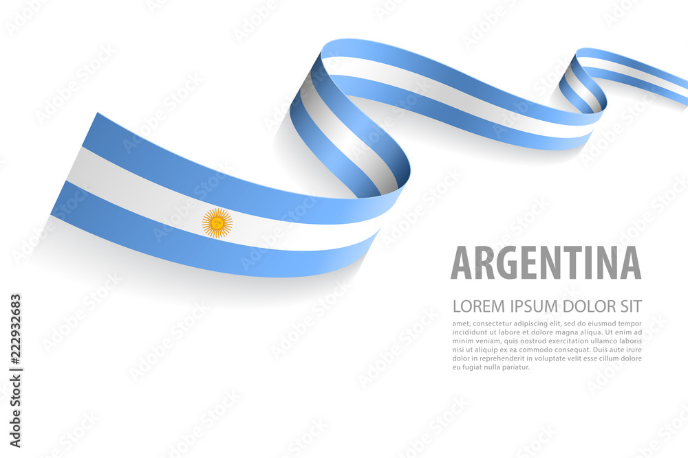 Vector Banner with Argentina Flag colors - obrazy, fototapety, plakaty 