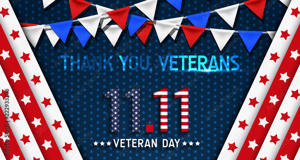 Fototapeta premium Veterans day background. Say