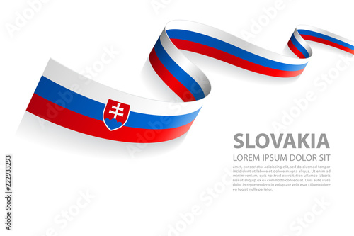 Vector Banner with Slovakia Flag colors