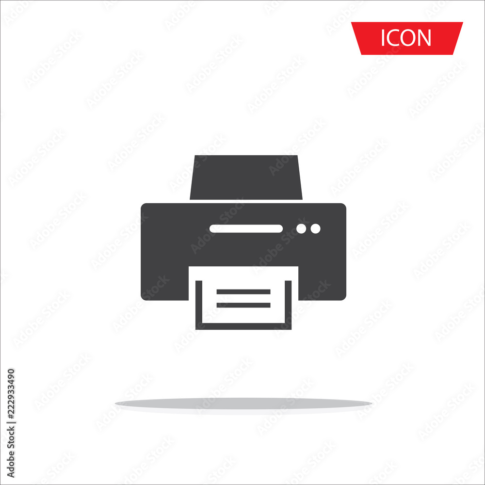 Printer icon , office printer icon isolated on white background.