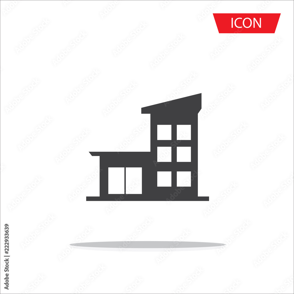 Buildings icons vector isolated on white background Buildings icons vector isolated on white background