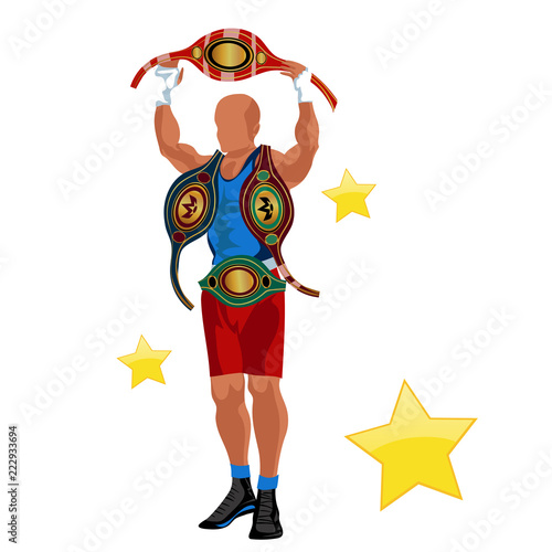 Boxing colorful poster