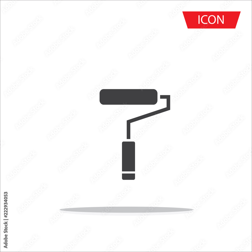 Paint roller icon vector isolated on white background. Paint roller icon vector isolated on white background.