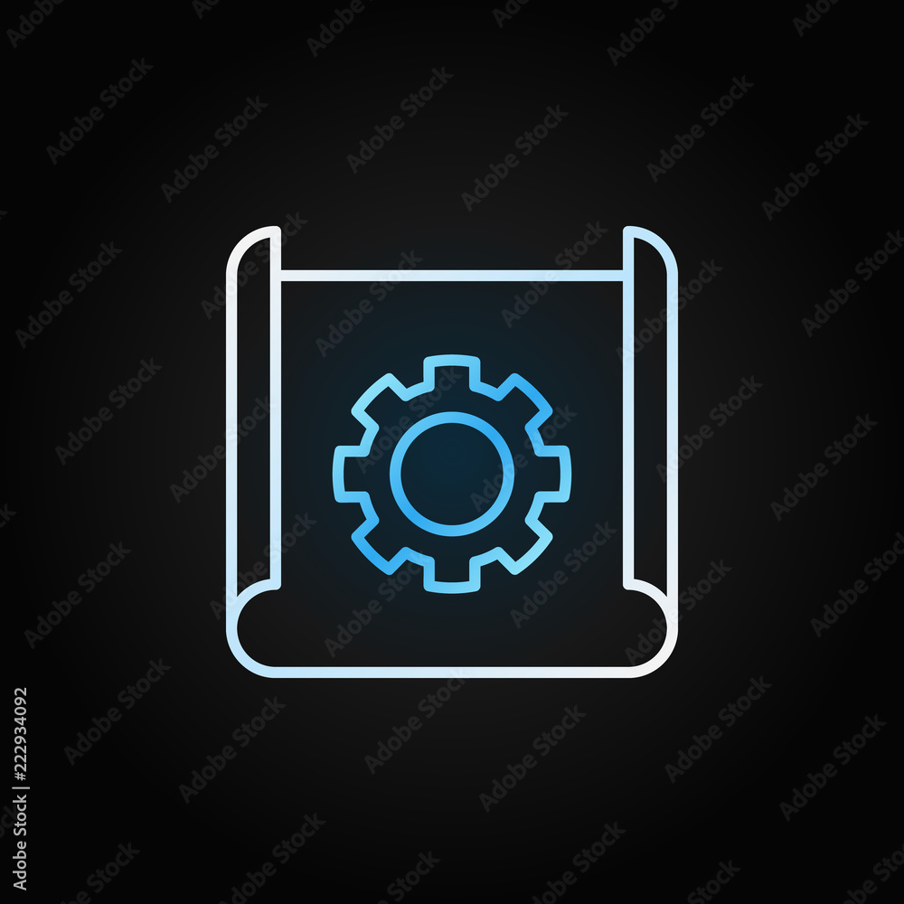 Technical documentation thin line creative vector icon Technical documentation thin line creative vector icon