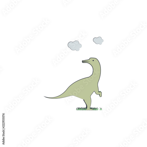 apatozavr cartoon icon. Element of Jurassic period icon for mobile concept and web apps. Color cartoon apatozavr icon can be used for web and mobile