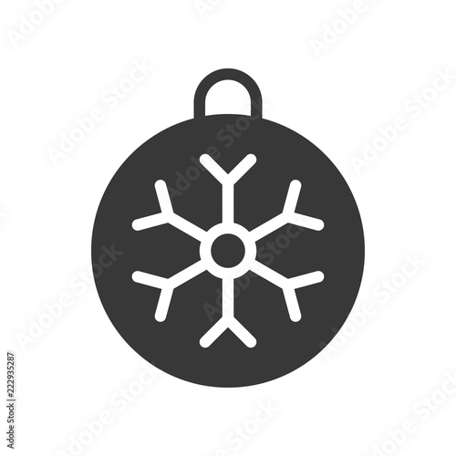 X mas ornament decoration, Merry Christmas filled icon set