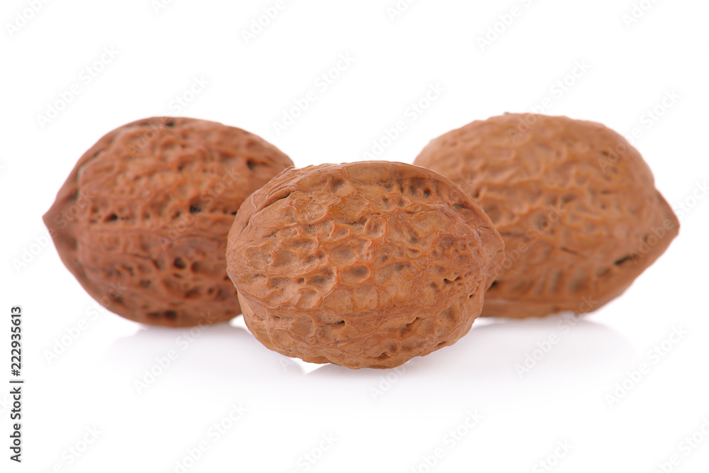 Walnuts closeup isolated on white background Walnuts closeup isolated on white background