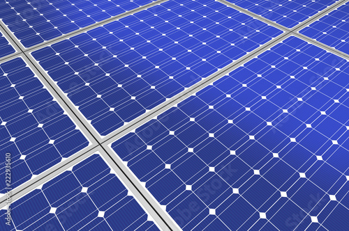 solar panel concept 3d illustration