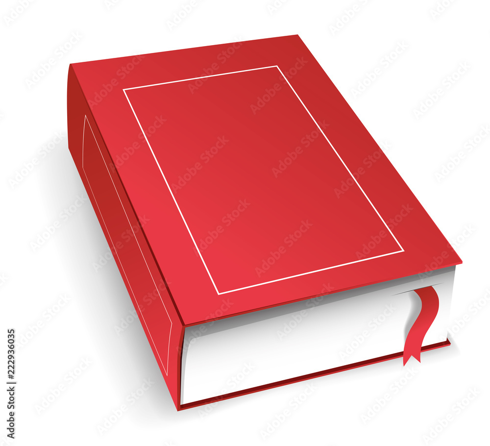 livre vierge rouge fermé Stock Vector