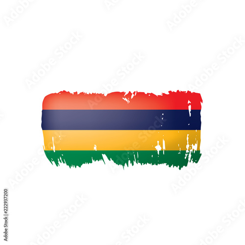 Mauritius flag, vector illustration on a white background. photo