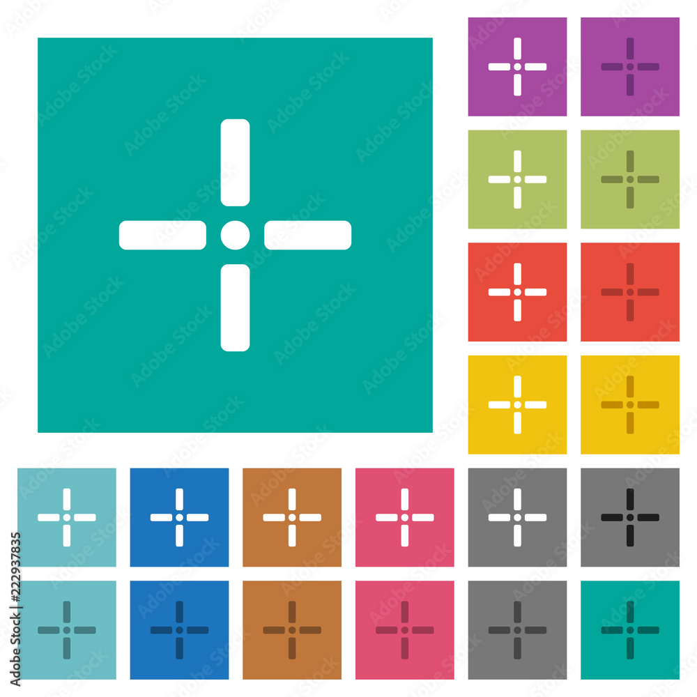 Obraz premium Precise cursor square flat multi colored icons