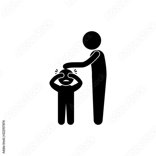 poor father icon. Element of poor man illustration. Premium quality graphic design icon. Signs and symbols collection icon for websites, web design, mobile app