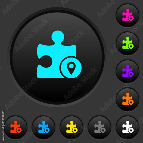 GPS plugin dark push buttons with color icons