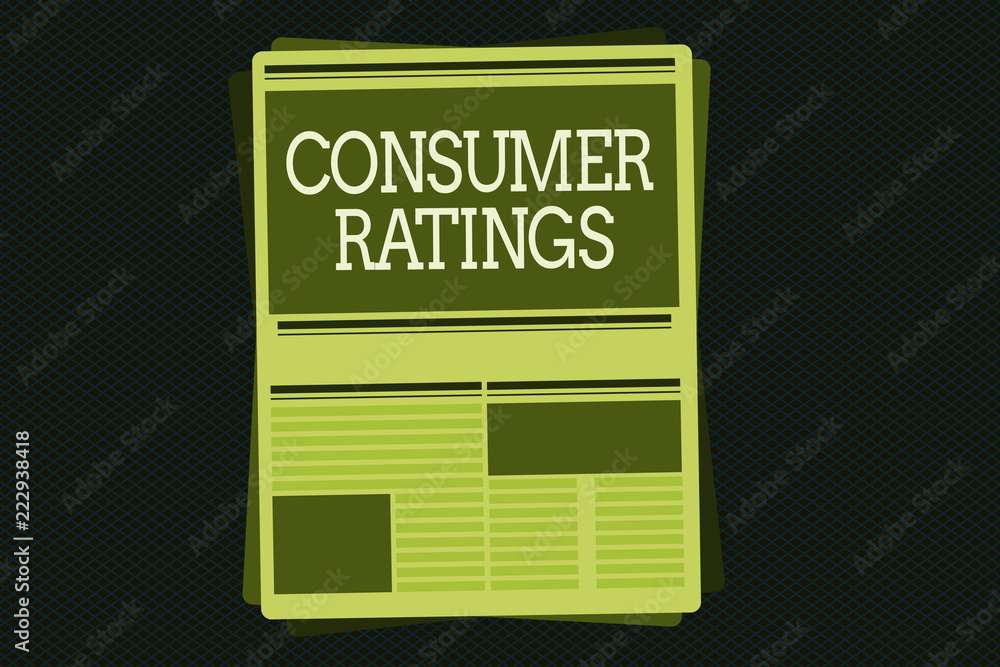 Writing note showing Consumer Ratings. Business photo showcasing feedback given by clients after buying product or service. Writing note showing Consumer Ratings. Business photo showcasing feedback given by clients after buying product or service.