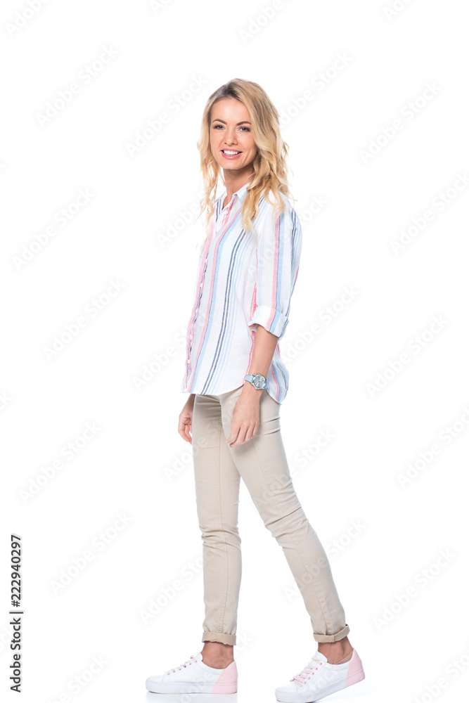 beautiful woman with blonde hair isolated on white beautiful woman with blonde hair isolated on white