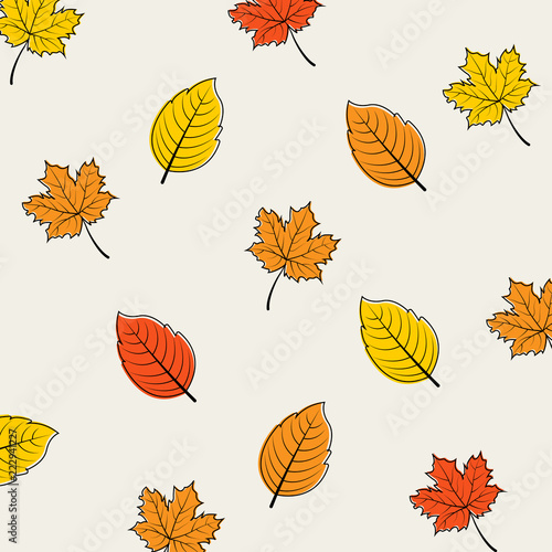 Plakat roślina jesień natura wzór