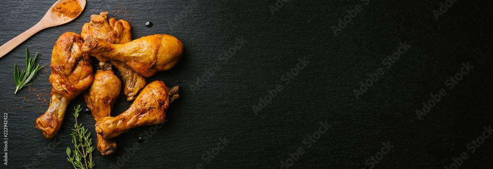 Preparing raw barbeque chicken for cooking Preparing raw barbeque chicken for cooking