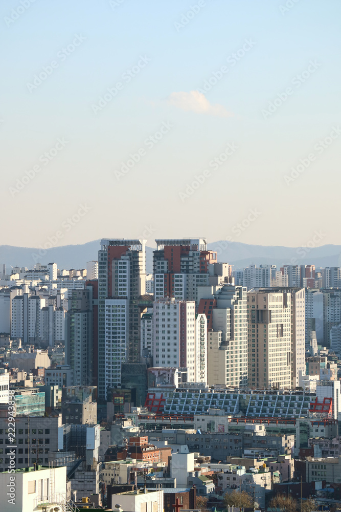 Fototapeta premium Skyscraper Cityscape of Korea 