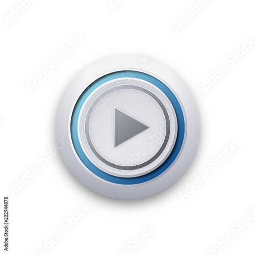 Play video or play media icon button
