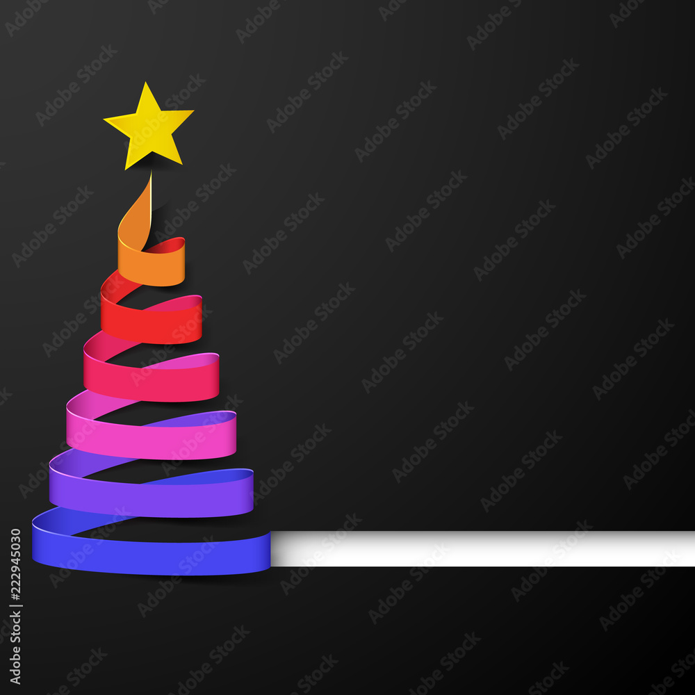 Merry Christmas with abstract Christmas tree. Merry Christmas and happy new year greeting card vector design. Merry Christmas with abstract Christmas tree. Merry Christmas and happy new year greeting card vector design.