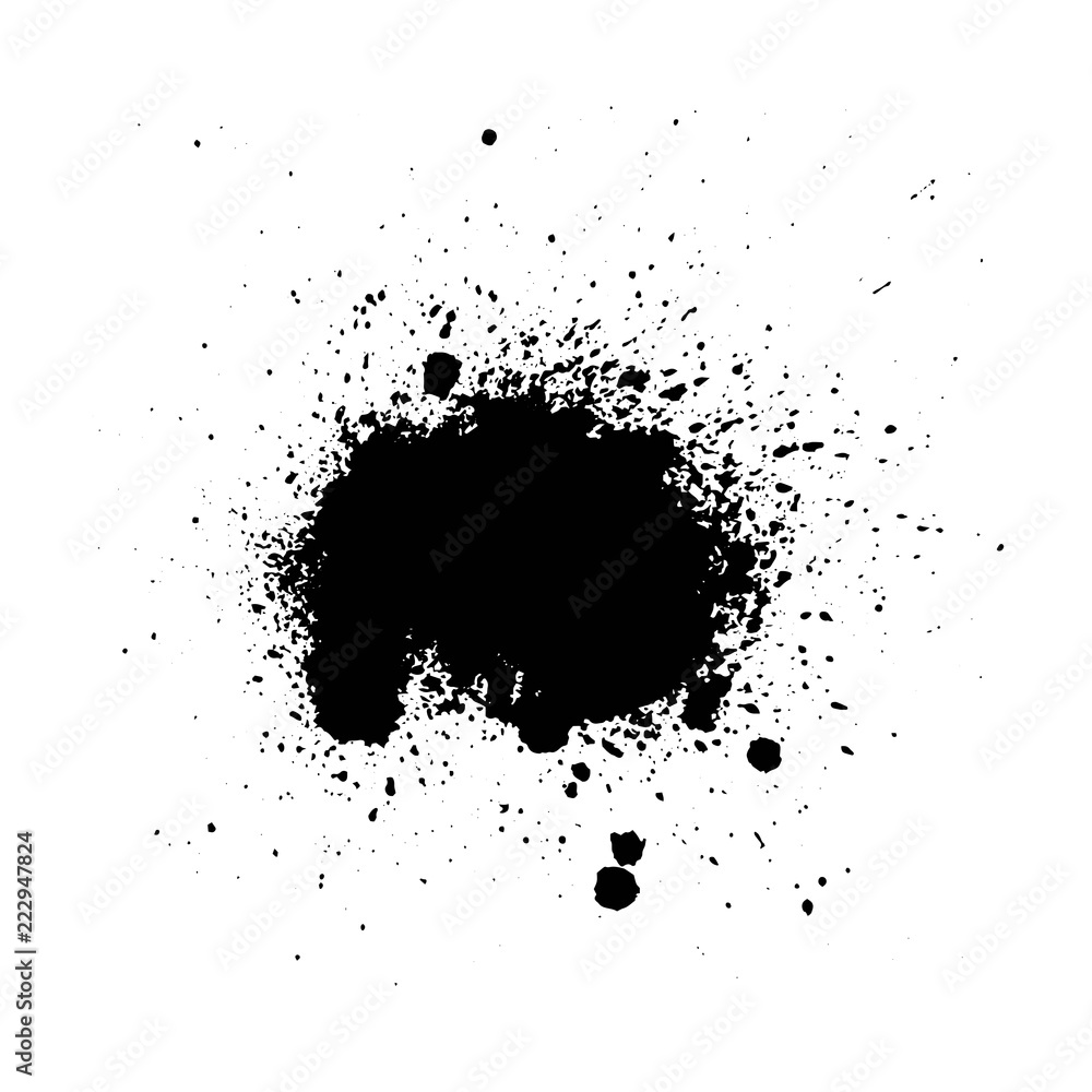 Vector Paint splat.Black ink splatter Vector Paint splat.Black ink splatter
