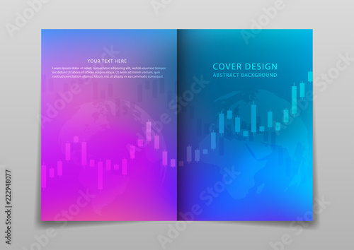 Modern vector template for brochure, leaflet, flyer, cover. Structure for financial or economic abstract background