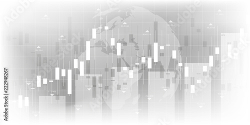 Chart financial market . Forex trading graphic design concept. Trading platform. Business graph. Vector Illustration