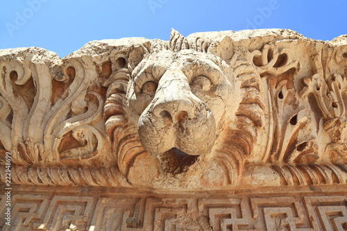 Baalbek Roman Ruins in Lebanon, lion's head photo