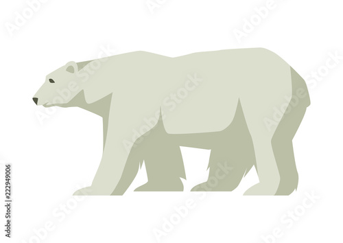 Polar white bear. Illustration of a northern animal © incomible