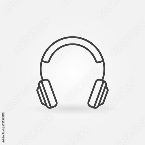 On-Ear Headphones outline icon. Vector headphone sign